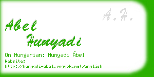 abel hunyadi business card
